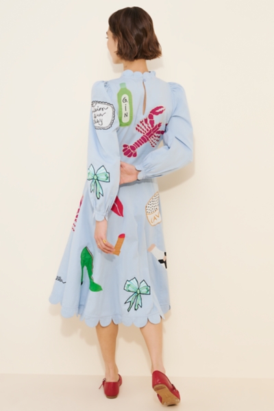handcrafted circus midi dress Frayed Circus Midi Dress