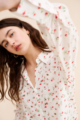 Linen Floral Buttondown Shirt | Nuuly