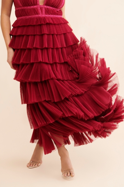 Tiered Tulle Maxi Dress | Nuuly
