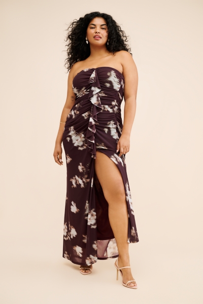 knee length dresses for ladies Water Lily & Butterfly Midi Dress – Fairy Tong