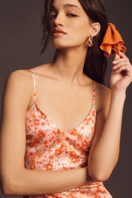 Maria Sleeveless Satin Midi Dress