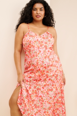 Maria Sleeveless Satin Midi Dress