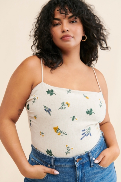 Snow Calico Embroidered Cami | Nuuly