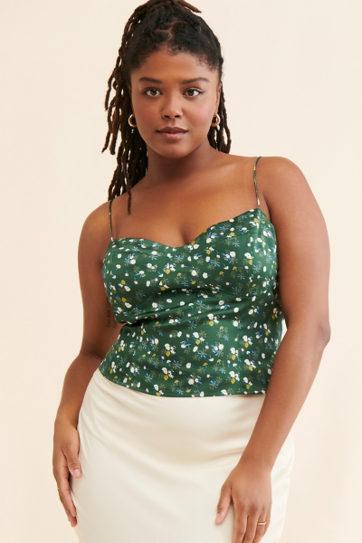 Genevieve Satin Corset Top | Nuuly