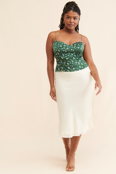 Genevieve Satin Corset Top | Nuuly