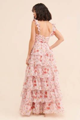 Ruffled Sleeveless Draped Dress