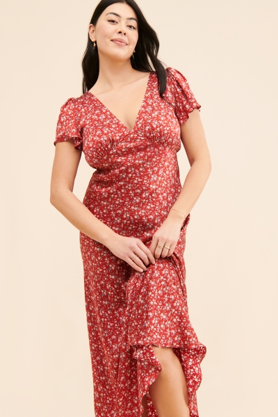 The Flutter Sleeve Slip Dress | Nuuly