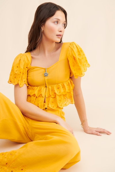 Seashell Embroidery Top | Nuuly