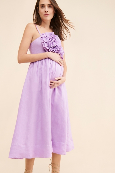 Maternity Sybil Linen Dress | Nuuly