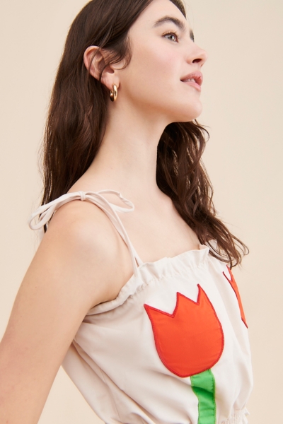 Isabelle Tulip Cropped Top | Nuuly