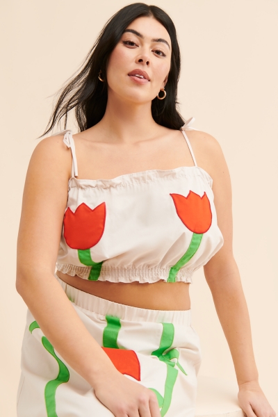 Isabelle Tulip Cropped Top | Nuuly