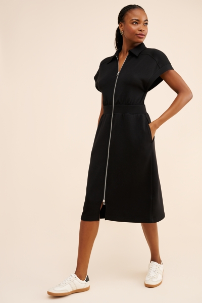 louisa short jersey dress Louisa Short Jersey Dress - Midnight Teal, Floral Frenzy