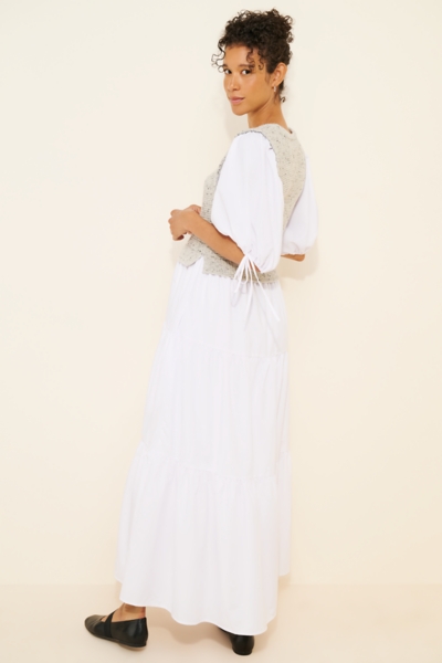 sexy white backless dress Naomi Backless Maxi Dress