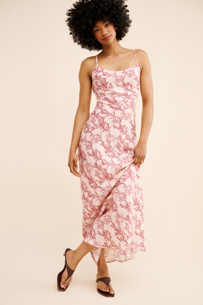 chinese dress ladies for Love and Lemons Elea Maxi Dress in Rose Pink main image 1