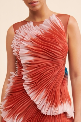 3D Floral Asymmetrical Mini Dress
