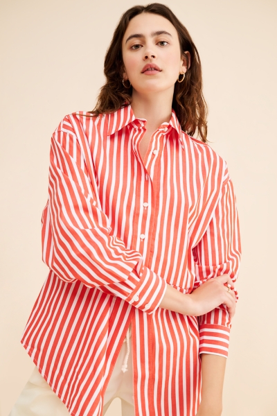 シャツ/ブラウス(長袖/七分) aclent / Boy friend stripe shirt Doors Always Open Ex-Boyfriend Shirt | Nuuly