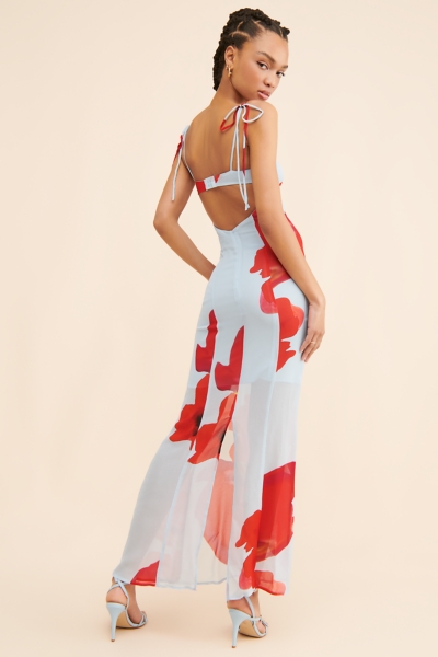 long sleeve flowy maxi dresses Revery Floral Long Sleeve Maxi Dress