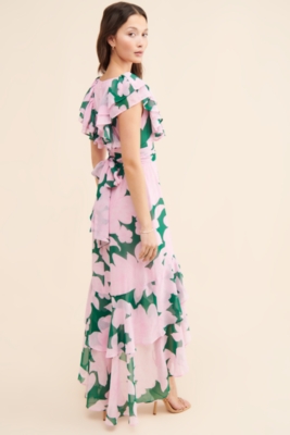 Chiffon Ruffled Maxi Dress