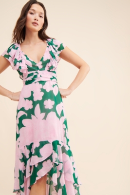 Chiffon Ruffled Maxi Dress