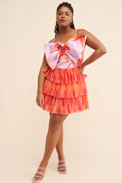 Sleeveless Tulle Bow Mini Dress | Nuuly