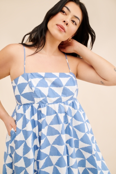 navy blue dress for baby girl ASOS LUXE Curve tulle baby doll dress with pearl embellishment in blue