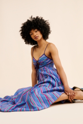 Fish Top Linen Blend Maxi Dress