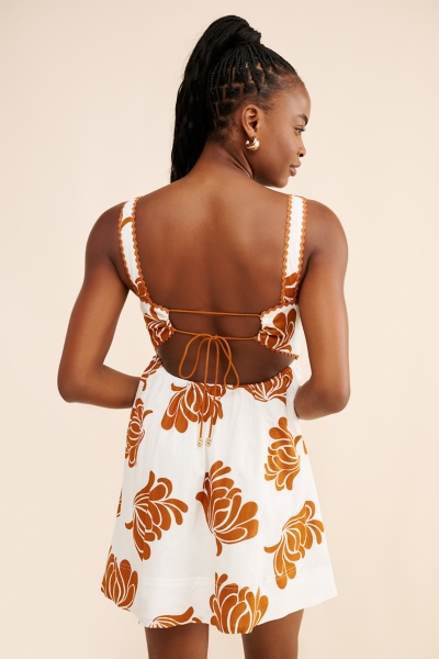draped a-line mini dress in ivory Satin Draped Mini Dress in Pearl - 10 main image 1