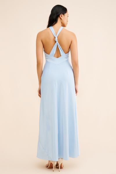 slim fit dress slacks Seaside Glow Halter Maxi Dress Blue main image 0