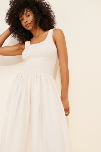 Alessia Smocked Drop Waist Midi Dress | Nuuly