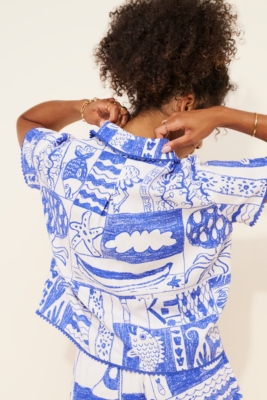 Linen Lobsters Shirt