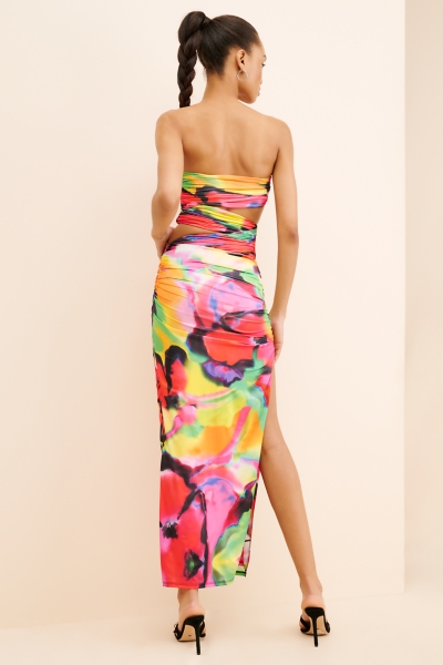 Strapless Floral Cutout Maxi Dress | Nuuly
