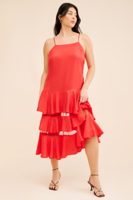 Sleeveless Sheer Tiered Dress | Nuuly