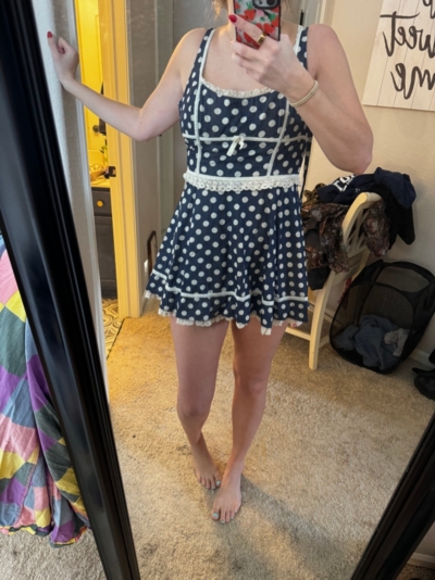 white christmas dresses Dolly Denim Mini Dress main image 0