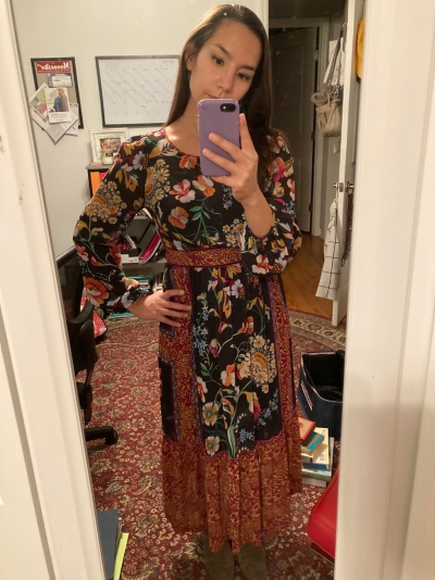 ADAIR PASSPORT TO THE SUN WOVEN MIDI DRESS