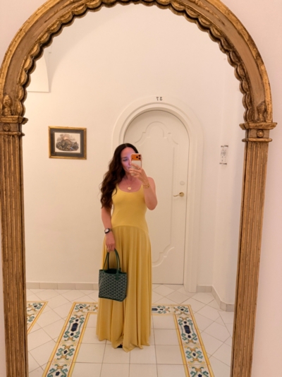 chinese dress ladies Rare London Women's Butter Yellow Curved Drop Waist Maxi Dress 8 main image 1