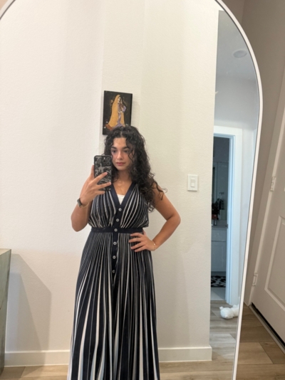 Halter Pleated Midi Dress | Nuuly