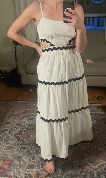 tiered metallic maxi dress 4si3nna Tiered Metallic Maxi Dress