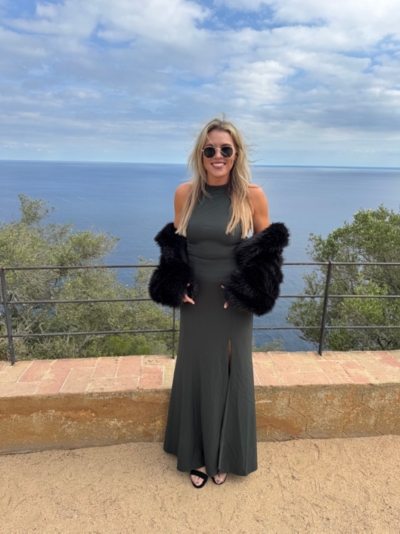 black racer back maxi dress Black Racer Back Maxi Dress With Side Slit