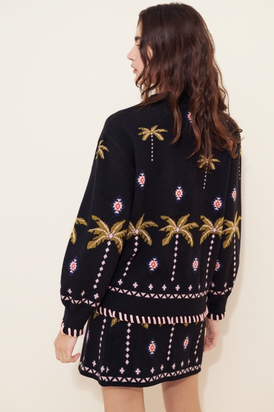 Havana Balloon Sleeve Cardigan | Nuuly