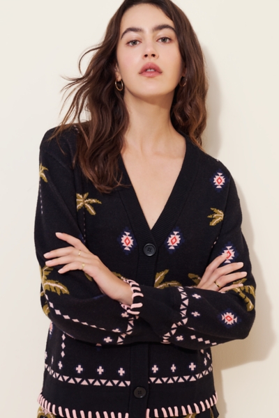 Havana Balloon Sleeve Cardigan | Nuuly