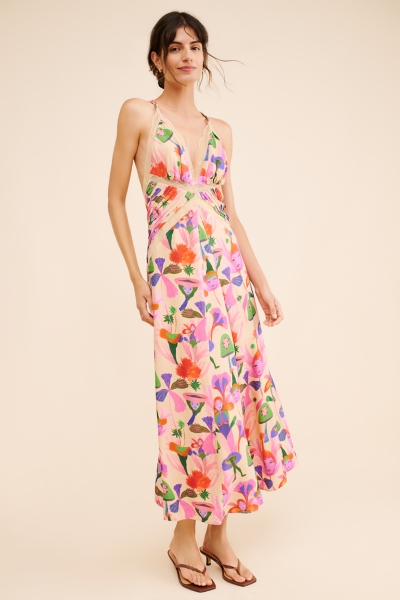 Fairies Sand Slip Midi Dress | Nuuly