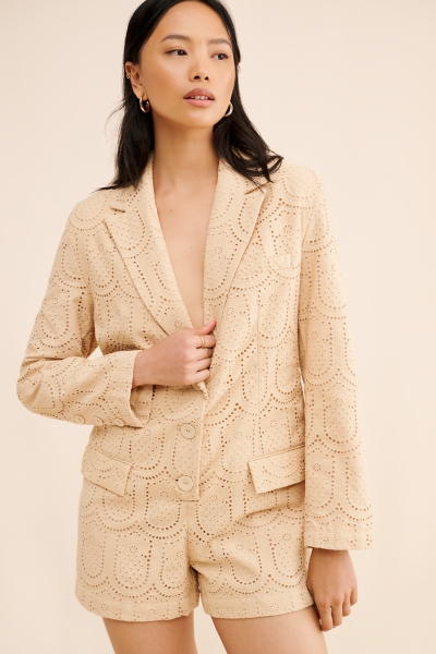 Eyelet Ruffle Romper main image 0