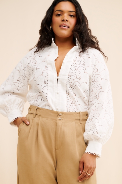 Portofino Eyelet Blouse | Nuuly