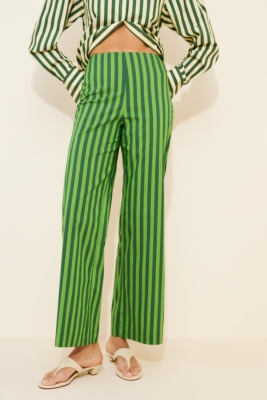 【関税込み】SIMONMILLER シルバー Pia トラウザーズ Pia Striped Poplin Pants | Nuuly