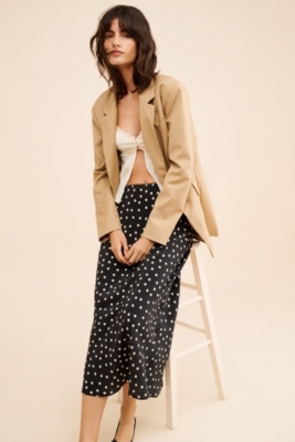 【Pehrt】Mini Silk Slip Skirt & Scruchie Set Kole - Ruched Crinkled-Satin Mini Skirt - Ecru – Nanushka