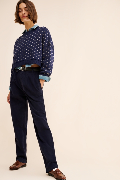 Rhoone High-Rise Pleated Corduroy Pants | Nuuly