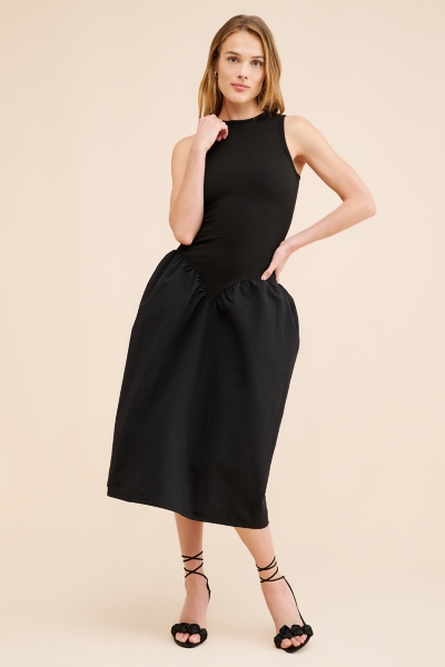 Ribbed Drop Waist Midi Dress | Nuuly