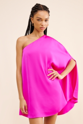 Cameron One Shoulder Cape Mini Dress | Nuuly