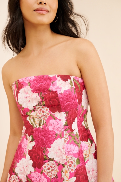 Strapless Floral Mini Dress | Nuuly