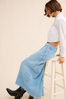 【U LAN】[Belt set] Rosie Denim Wrap Skirt Pants Encore Braided Denim Wrap Skort – Pink Lily